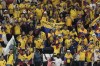 Ecuador's fans celebrate after the World Cup group A soccer match between Qatar and Ecuador at the Al Bayt Stadium in Al Khor, Qatar, Sunday, Nov. 20, 2022. (AP Photo/Hassan Ammar)