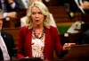 Candice Bergen rises during Question Period in the House of Commons on Parliament Hill in Ottawa on Tuesday, June 21, 2022. Evidence submitted at a public inquiry suggests the Conservative Party's former interim leader, Candice Bergen, privately expressed concerns about engaging protesters from the 