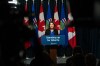 Alberta Premier Danielle Smith speaks at a press conference after the throne speech in Edmonton, on Tuesday, Nov. 29, 2022. THE CANADIAN PRESS/Jason Franson