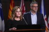 The Canadian Coalition for Firearm Rights CEO Rod Giltaca and Tracey Wilson VP of Public Relations hold a press conference on Parliament Hill in Ottawa, on Wednesday, Nov. 30, 2022, regarding the Government of Canada's plans to ban firearms. THE CANADIAN PRESS/Sean Kilpatrick