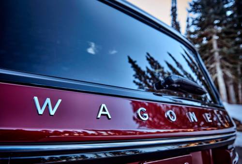 Supplied
                                You won’t miss the name Wagoneer on this vehicle, but don’t strain your eyes looking for the word Jeep.