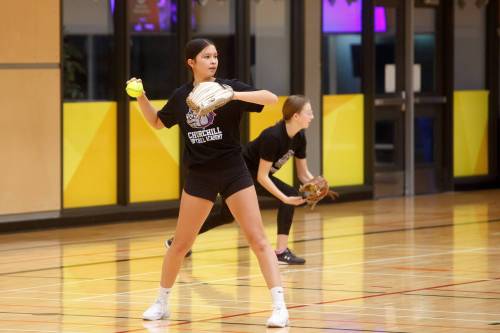 MIKE DEAL / WINNIPEG FREE PRESS
                                Churchill Softball Academy student Sally Leask says she has experienced improvement in all aspects of her game since the beginning of the school year.