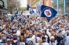 MIKAELA MACKENZIE / WINNIPEG FREE PRESS FILES
                                Everybody wear white tonight: when playoff season comes, so does the Winnipeg Whiteout, which debuted in 1987 as a response to Calgary&rsquo;s &lsquo;C of Red&rsquo;.