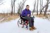 RUTH BONNEVILLE / WINNIPEG FREE PRESS
                                While he’s eager to get back on his sled, Ethan Christie advises those who are riding on and off trails this winter to slow down, ride with others and wear a quality helmet.