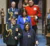 MIKE DEAL / WINNIPEG FREE PRESS
                                Lt.-Gov. Anita Neville, followed by Premier Heather Stefanson, enters the Legislative Chamber to give her first throne speech.