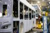 In-progress buses at NFI Group’s facilities in Winnipeg. (Mikaela MacKenzie / Winnipeg Free Press files)