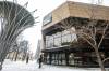 MIKAELA MACKENZIE / WINNIPEG FREE PRESS The Millennium Library, temporarily closed after a fatal stabbing, in Winnipeg on Friday, Dec. 16, 2022. For Joyanne story. Winnipeg Free Press 2022.