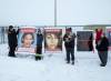 JESSICA LEE / WINNIPEG FREE PRESS
                                Protestors (from left) George Robinson, Melissa Normand, Alaya McIvor and Jolene Wilson.