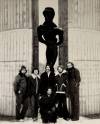 SUPPLIED
                                The 1973 members of Les Louis Boys gather around a statue of Louis Riel during the band&rsquo;s early days.