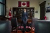 Prime Minister Justin Trudeau poses in his office in Ottawa on Monday, Dec. 12, 2022. Trudeau is asking Canadians to remind themselves how fortunate they are 