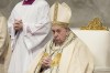 Pope Francis holds attends a Mass for the solemnity of St. Mary at the beginning of the new year, in St. Peter's Basilica at the Vatican, Sunday, Jan. 1, 2023. Pope Emeritus Benedict XVI, the German theologian who will be remembered as the first pope in 600 years to resign, has died, the Vatican announced Saturday. He was 95. (AP Photo/Andrew Medichini)