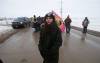 JOHN WOODS / WINNIPEG FREE PRESS
                                Cambria Harris, daughter of Morgan Harris, stands at the entrance to the Brady Road landfill Sunday, where about two dozen people took part in a blockade.