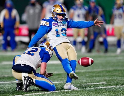 PAUL CHIASSON / THE CANADIAN PRESS FILES
                                Winnipeg Blue Bombers kicker Marc Liegghio.