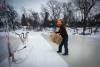 JOHN WOODS / WINNIPEG FREE PRESS
                                Eric Reder has made ice rinks in his yard since the pandemic started.