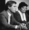 Fort Rouge MLA Jim Carr with Liberal leader Sharon Carstairs at a press conference in February 1989. (Winnipeg Free Press files)