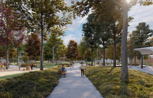 SUPPLIED
                                City of Edmonton’s Warehouse Park is set to be completed in 2025.