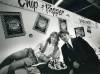 DAVE JOHNSON / WINNIPEG FREE PRESS
                                Chip, left, and Pepper Foster in their St.James office — 1989.