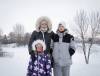 JESSICA LEE / WINNIPEG FREE PRESS
                                ‘It’s not really a celebration because of the war,’ says Svitlana Poliezhaieva, with daughters Polina, 10, and Maria, 6. ‘But I will mark Christmas because I want my kids to have this tradition.’