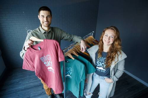 MIKE DEAL / WINNIPEG FREE PRESS
                                Co-owners Caroline Fisher, right, and Josh Markham, plan to opend Big Sky Run Co. at 194 Tache Ave. in March.