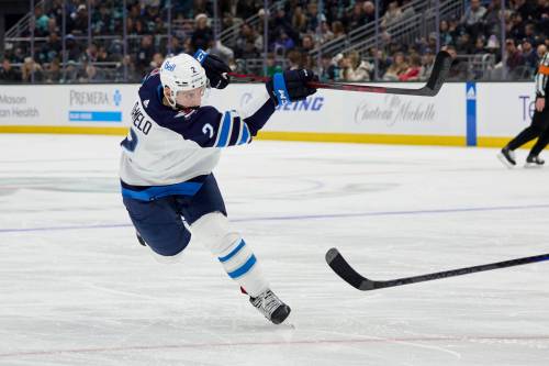 JOHN FROSCHAUER / THE ASSOCIATED PRESS FILES
                                Winnipeg Jets defenseman Dylan DeMelo is a mainstay on the team's top penalty-killing unit