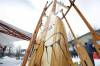 St. John&rsquo;s High School students&rsquo; warming hut Azhe&rsquo;O. (Ruth Bonneville / Winnipeg Free Press)