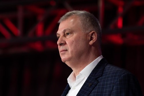 Randy Ambrosie delivers an address at the Hamilton Convention Centre, in Hamilton, Ontario on Friday, December 10, 2021. THE CANADIAN PRESS/Nick Iwanyshyn