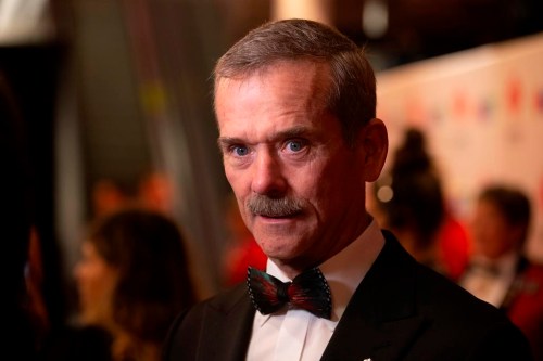 Former astronaut Chris Hadfield attends the Canada's Walk of Fame event in Toronto on Saturday, Nov. 23, 2019. Canadian astronaut Chris Hadfield's next adventure will be a blast to the past with an upcoming guest role on “Murdoch Mysteries.