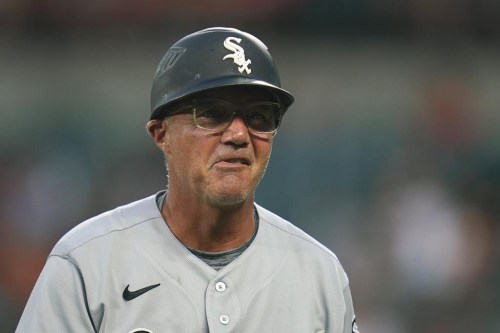 FILE - Chicago White Sox third base coach Joe McEwing looks on during the second inning of a baseball game against the Baltimore Orioles, Tuesday, Aug. 23, 2022, in Baltimore. The Cardinals hired Joe McEwing as their new bench coach Thursday, Jan. 12, 2023, to replace longtime star Matt Holliday, who took the job in November but quit to spend more time with his family. The 50-year-old McEwing, who was originally drafted by the Cardinals in 1992 and played two seasons for St. Louis, has spent the past 15 years with the White Sox. (AP Photo/Julio Cortez, File)