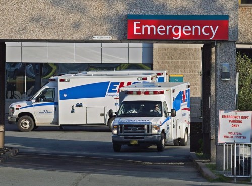 Chief of the central zone’s network of emergency departments Dr. Kirk Magee says emergency medicine is in a state of “crisis” amid a shortage of nurses, physicians and hospital beds, and with a rise in patients with more complex needs. Paramedics are seen at the Dartmouth General Hospital in Dartmouth, N.S., on July 4, 2013. THE CANADIAN PRESS/Andrew Vaughan