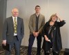 Federal Green Party Leader Elizabeth May, deputy leader Jonathan Pedneault (centre) and David Coon, New Brunswick Green Party leader, attend a news conference in Fredericton, Friday, Jan.27, 2023. The Green Party is calling on the federal government to fund health care in Atlantic Canada in keeping with the needs of its residents, not based on its share of the population. THE CANADIAN PRESS/Hina Alam