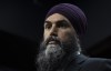 New Democratic Party leader Jagmeet Singh listens to a question during an availability on Parliament Hill, Thursday, January 19, 2023 in Ottawa. Singh says he will call on the House of a Commons to hold an emergency debate on the privatization of health care. THE CANADIAN PRESS/Adrian Wyld