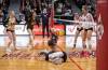 JESSICA LEE / WINNIPEG FREE PRESS
                                U of M Bisons&rsquo; Eve Catojo dives for the ball Thursday night in Canada West volleyball action against the U of W Wesmen.
