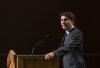 Prime Minister Justin Trudeau speaks at the Gathering Wisdom Forum in Vancouver on Thursday, March 2, 2023. Trudeau is scheduled to make a child care announcement Friday in Winnipeg. THE CANADIAN PRESS/Rich Lam