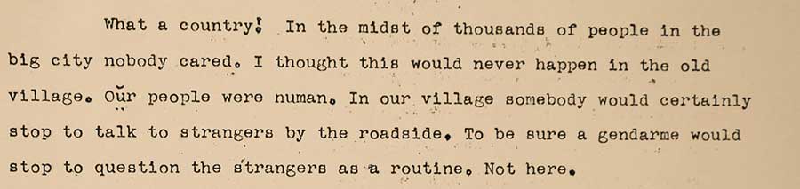 Excerpt from Michael Hrushka's unpublished memoir (Archives of Manitoba).