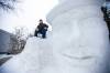 MIKAELA MACKENZIE / WINNIPEG FREE PRESS
                                Ed Sanchez has made snow sculptures every winter for the last three years in his yard and this season&rsquo;s creations includes a giant tribute to Winnipeg firefighters.