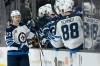 (AP Photo/Alex Gallardo)
                                Winnipeg Jets&rsquo; Mason Appleton, left, celebrates with teammates after scoring against the Anaheim Ducks during the first period in Anaheim, Thursday.