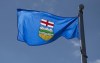 Alberta's provincial flag flies on a flagpole in Ottawa, Tuesday June 30, 2020. The Alberta government says $1 million in funding is to be used to train rural health-care providers to better support victims of sexual assault. THE CANADIAN PRESS/Adrian Wyld