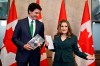 Prime Minister Justin Trudeau and Deputy Prime Minister and Minister of Finance Chrystia Freeland arrive to deliver the federal budget in the House of Commons on Parliament Hill in Ottawa, Tuesday, March 28, 2023. THE CANADIAN PRESS/Justin Tang