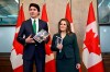 Prime Minister Justin Trudeau and Deputy Prime Minister and Minister of Finance Chrystia Freeland arrive to deliver the federal budget in the House of Commons on Parliament Hill in Ottawa, Tuesday, March 28, 2023. THE CANADIAN PRESS/Justin Tang