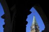The Canada flag flies on top of the Peace Tower on Parliament Hill in Ottawa on Monday, March 6, 2023. Nine First Nations police service say Ottawa's 