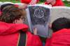 SUPPLIED
                                Aidan Nowicki uses a piece of carbon to create a copy of Private Ernest James Smith&rsquo;s gravestone at the Sancourt British Cemetery in Nord, France on April 6.