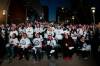 JOHN WOODS / WINNIPEG FREE PRESS
                                Winnipeg fans react at a Whiteout Party during the Winnipeg Jets play-off game against the Vegas Golden Knights in NHL playoff action in Winnipeg on Monday.
