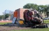 A headless statue of Queen Victoria is seen overturned and vandalized at the provincial legislature in Winnipeg, Friday, July 2, 2021. The Manitoba government may not erect a new monument to replace a statue of Queen Victoria that was torn down by protesters almost two years ago. THE CANADIAN PRESS/Kelly Geraldine Malone
