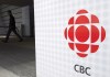 A man leaves the CBC building in Toronto on Wednesday, April 4, 2012. One of CBC's Twitter accounts now has a label which describes the broadcaster as 