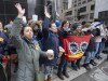 Public Service Alliance of Canada (PSAC) federal employees form a picket line in Montreal, Wednesday, April 19, 2023. THE CANADIAN PRESS/Ryan Remiorz