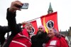 NDP Leader Jagmeet Singh joins PSAC workers on a picket line in Ottawa, Wednesday, April 19, 2023. THE CANADIAN PRESS/Sean Kilpatrick