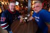 JOHN WOODS / WINNIPEG FREE PRESS
Winnipeg Jets fans George Ehr and Damian Turner were out at the King’s Head to watch the Jets take on Vegas on Tuesday.