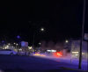 The suspect, followed by police, passes by 3rd Street and Saskatchewan Avenue in Portage la Prairie around 12:30 a.m. Monday.  (Supplied / Sierra Meeches)