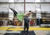 PHOTOS BY JESSICA LEE / WINNIPEG FREE PRESS
                                Royal Winnipeg Ballet dancer Chenxin Liu, who alternates in the role of Tinker Bell in RWB&rsquo;s upcoming production of Peter Pan, practises flying during a rehearsal with flight expert Harry Christensen.