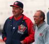Ken Gigliotti / Winnipeg Free Press files
                                Goldeyes owner Sam Katz watches the team workout in 1998 with then-manager Hal Lanier.